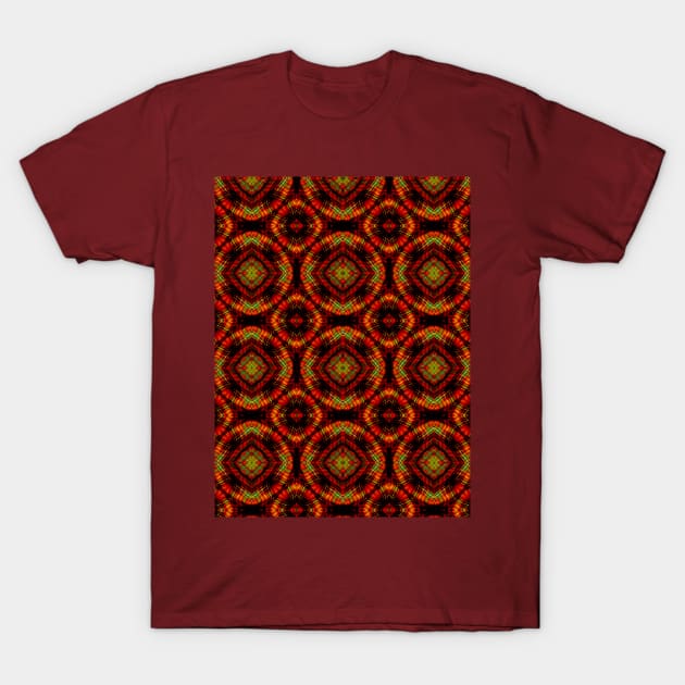 Warm Plaid Rings T-Shirt by Amanda1775